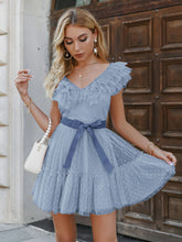 Load image into Gallery viewer, Elegant Sash Vestido Dress
