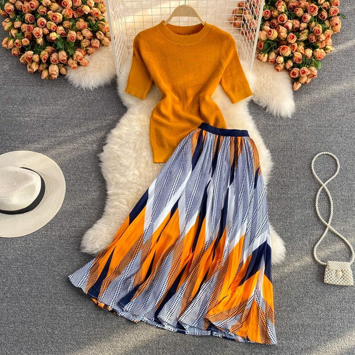 Elegant Sweater Long Skirts Dress
