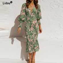 Load image into Gallery viewer, V-Neck Vintage Party Dress
