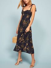 Load image into Gallery viewer, Vintage Strap Tie Ruffle Dress
