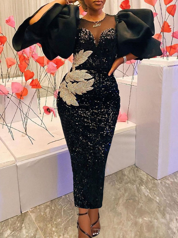 Sequin Black Sparkly Dress