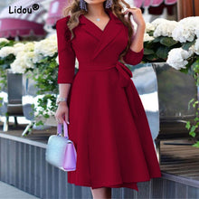 Load image into Gallery viewer, High-End Half Sleeve Lacing Dress
