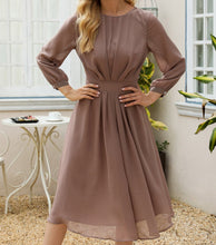 Load image into Gallery viewer, A-Line Pleated Chiffon Dress

