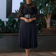 Load image into Gallery viewer, Elegant Lace Cutout Midi Dress
