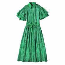 Load image into Gallery viewer, Elegant Solid Hollow Out Maxi Dress
