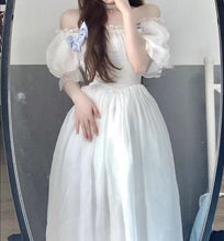 Load image into Gallery viewer, Chic Princess Retro White Dress
