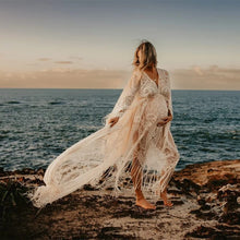 Load image into Gallery viewer, Boho Lace Maternity Photography Dress
