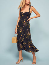 Load image into Gallery viewer, Vintage Strap Tie Ruffle Dress
